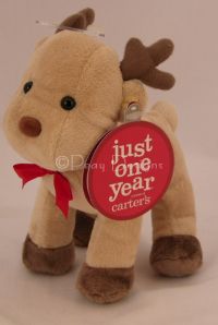 Carters Just One Year JOY REINDEER Plush Lovey Christmas Toy NEW